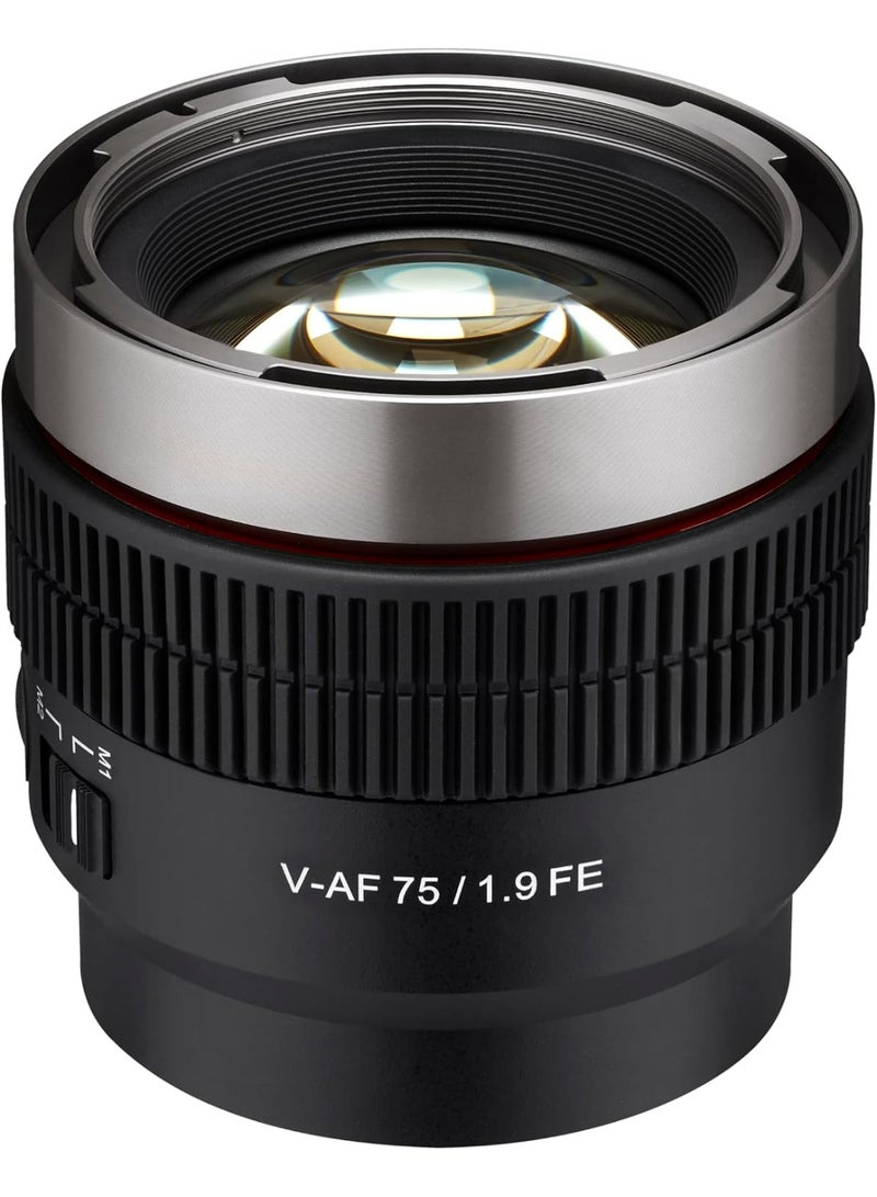 Samyang عدسة ساميانغ V-AF 75mm T1.9 FE لكاميرات سوني E عدسة فيديو بتركيز تلقائي عدسة سينمائية 8K تدعم الأنماط المتوافقة مع مفتاح مخصص وزر مخصص - Image 3